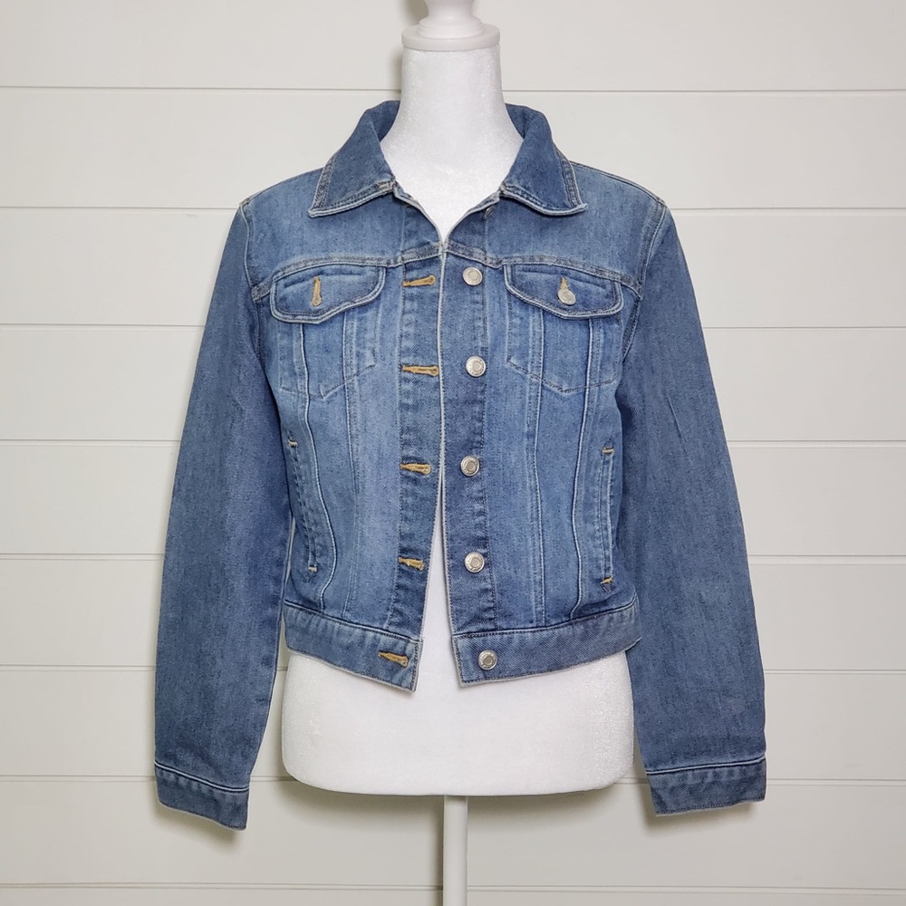 Old Navy Blue Denim classic Jeans Jacket Girl Size S